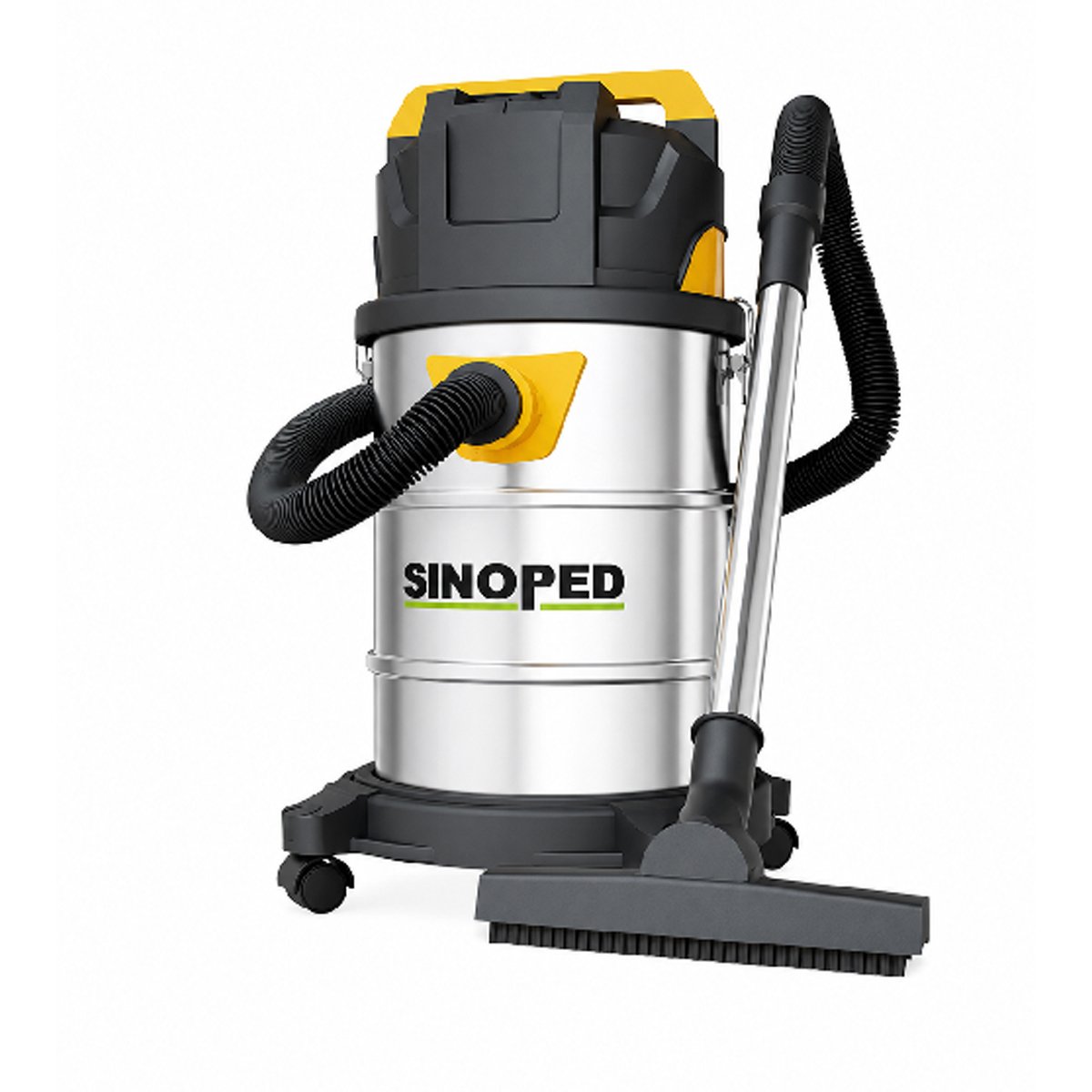 SINOPED construction vacuum cleaner, powerful, industrial vacuum cleaner 30 l, 3000 W: wet cleaning, blowing, 2.5 m hose (construction and household).